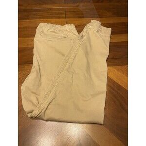 Hollister Jogger Pants Mens Large Beige Advanced Stretch Pull On Casual Preppy